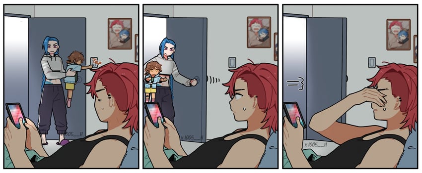jinx, vi, arcane jinx, arcane vi, and isha (league of legends and 1 more) drawn by bowwow_(hamju94)