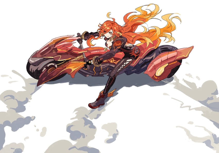 mavuika (genshin impact and 1 more) drawn by dada_dain