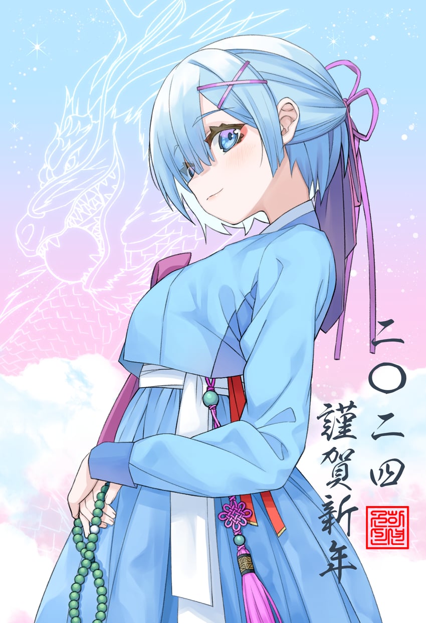 rem (re:zero kara hajimeru isekai seikatsu) drawn by slumcat
