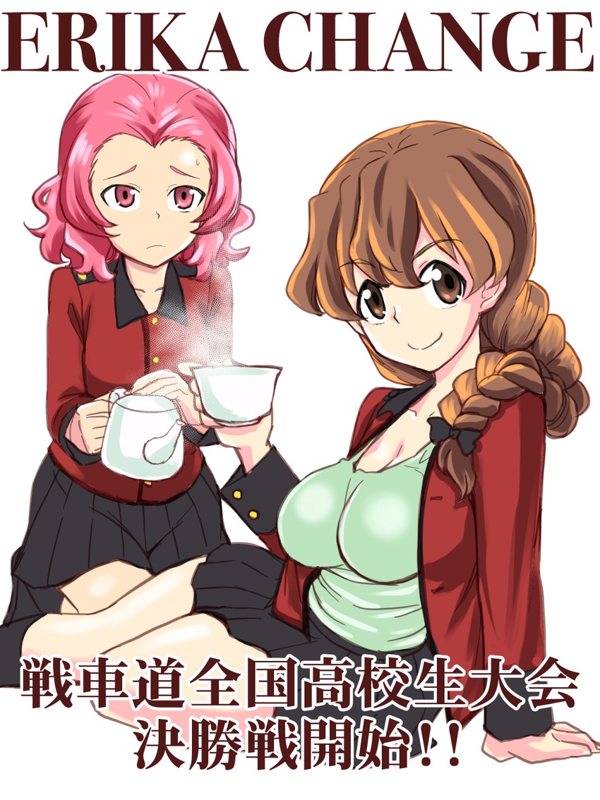 rosehip and rukuriri (girls und panzer) drawn by sutahiro_(donta)