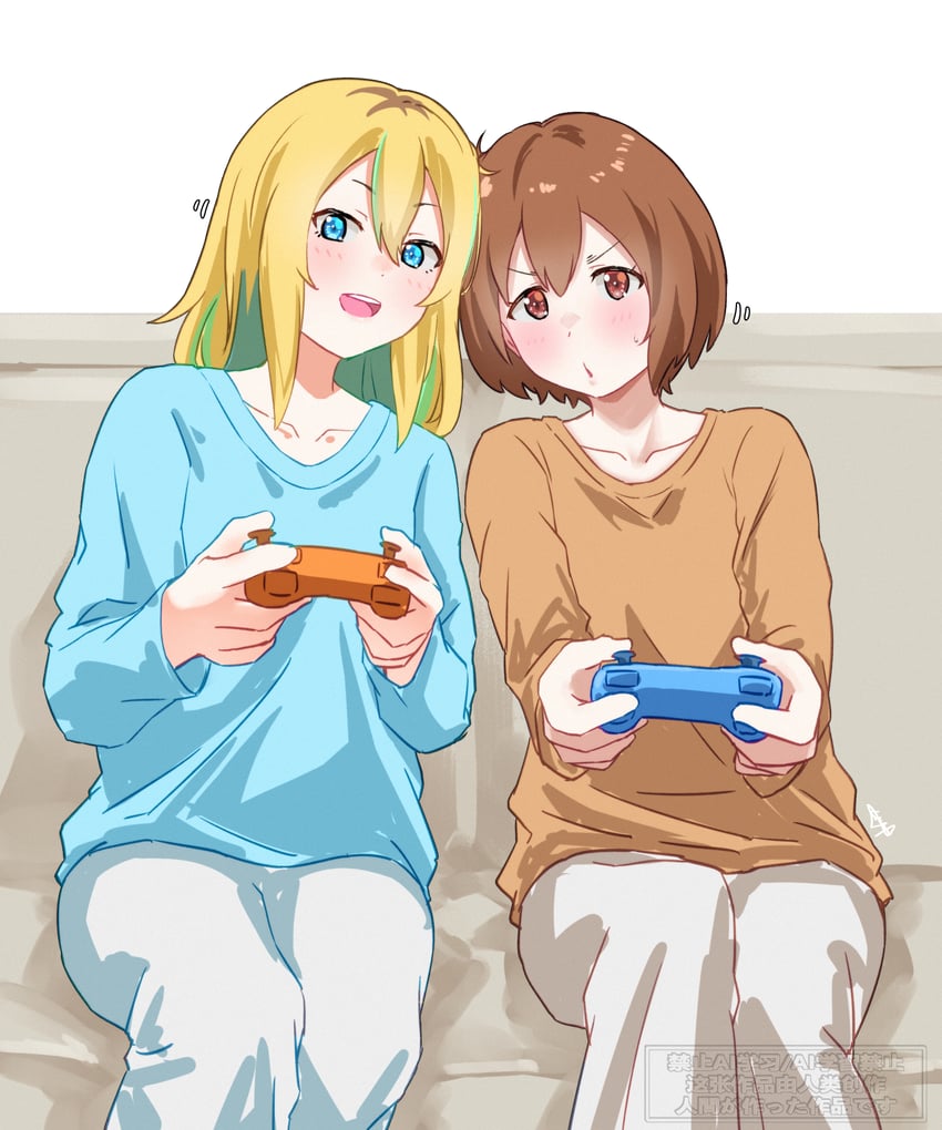 yamanouchi kano and kouzuki mahiru (yoru no kurage wa oyogenai) drawn by mutsuki_(mutsuki0110)