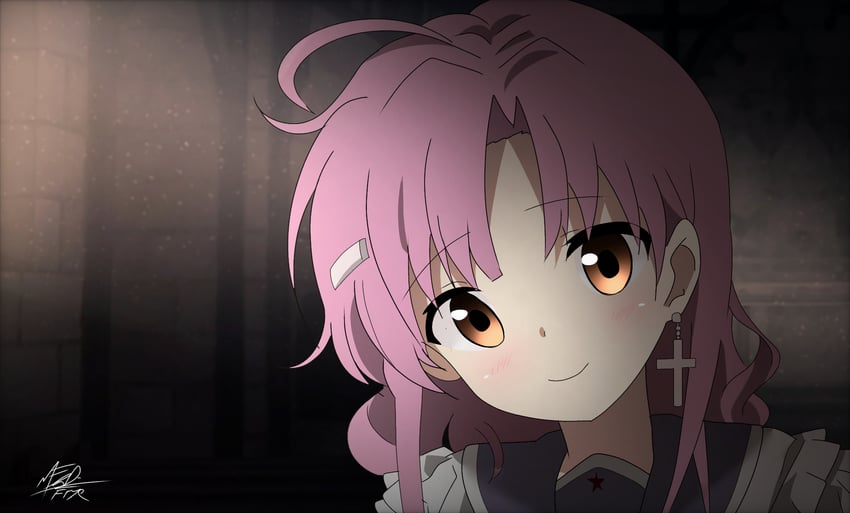 sakura megumi (gakkou gurashi!) drawn by fazni_frye
