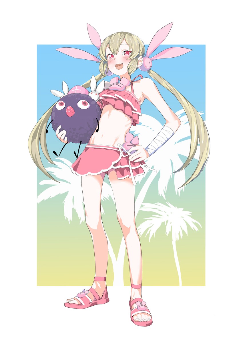 natori sana and saana-kun (sana channel) drawn by kintamawaru