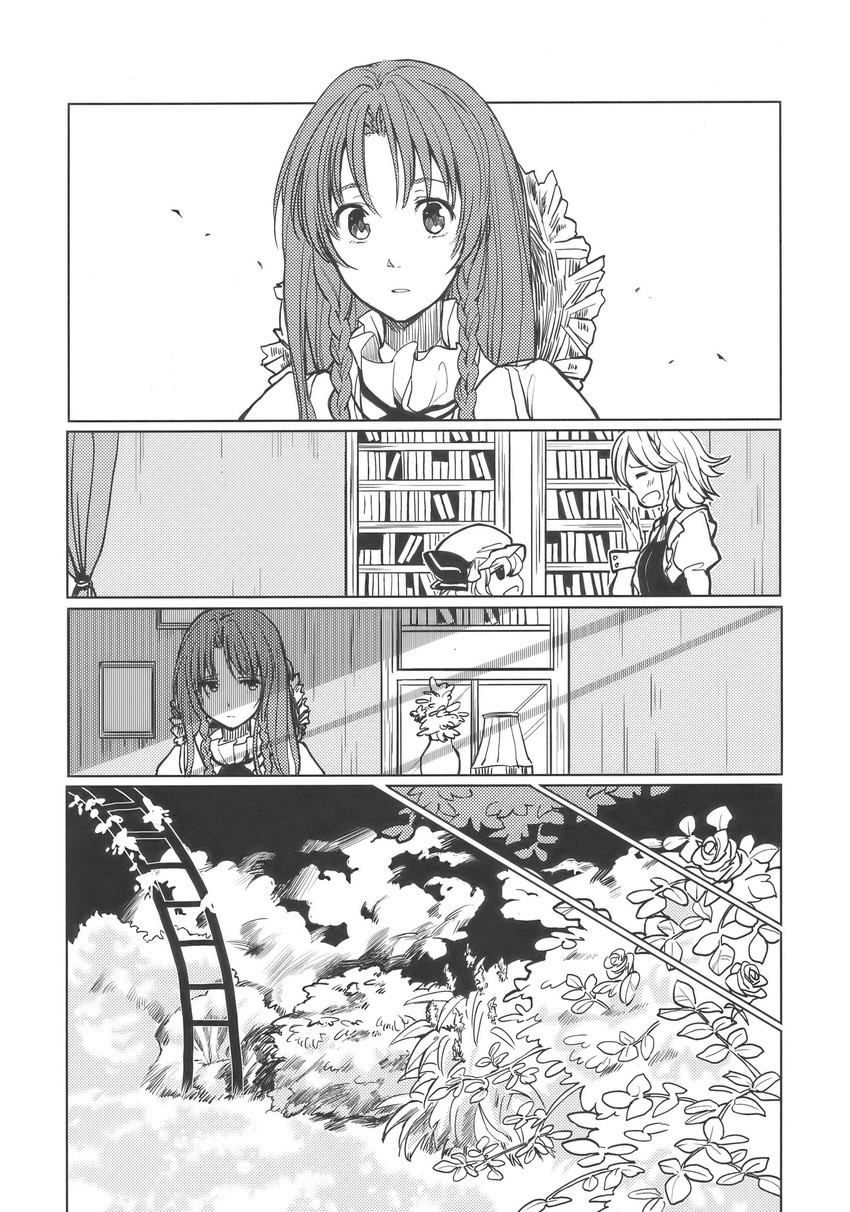 remilia scarlet, izayoi sakuya, and hong meiling (touhou) drawn by nazuki_nazu
