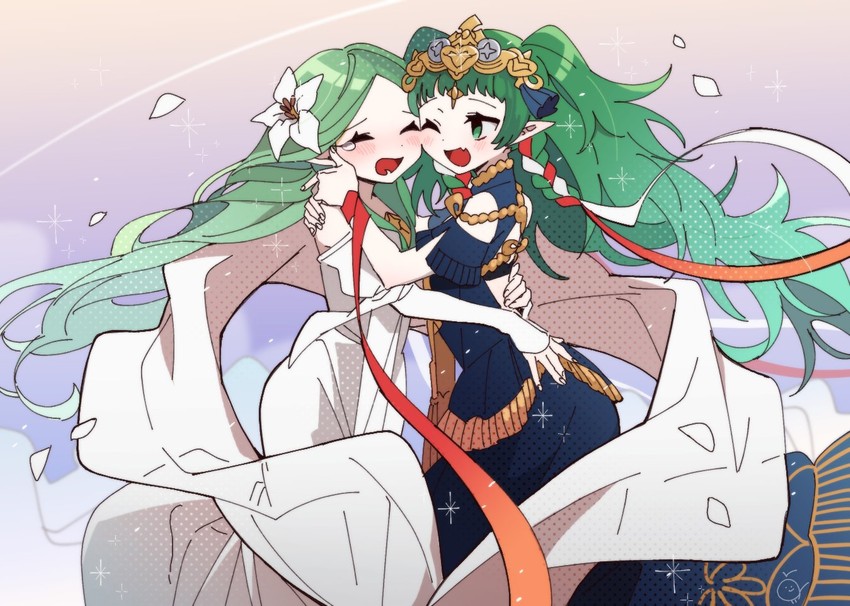 rhea and sothis (fire emblem and 1 more) drawn by friedbirdchips