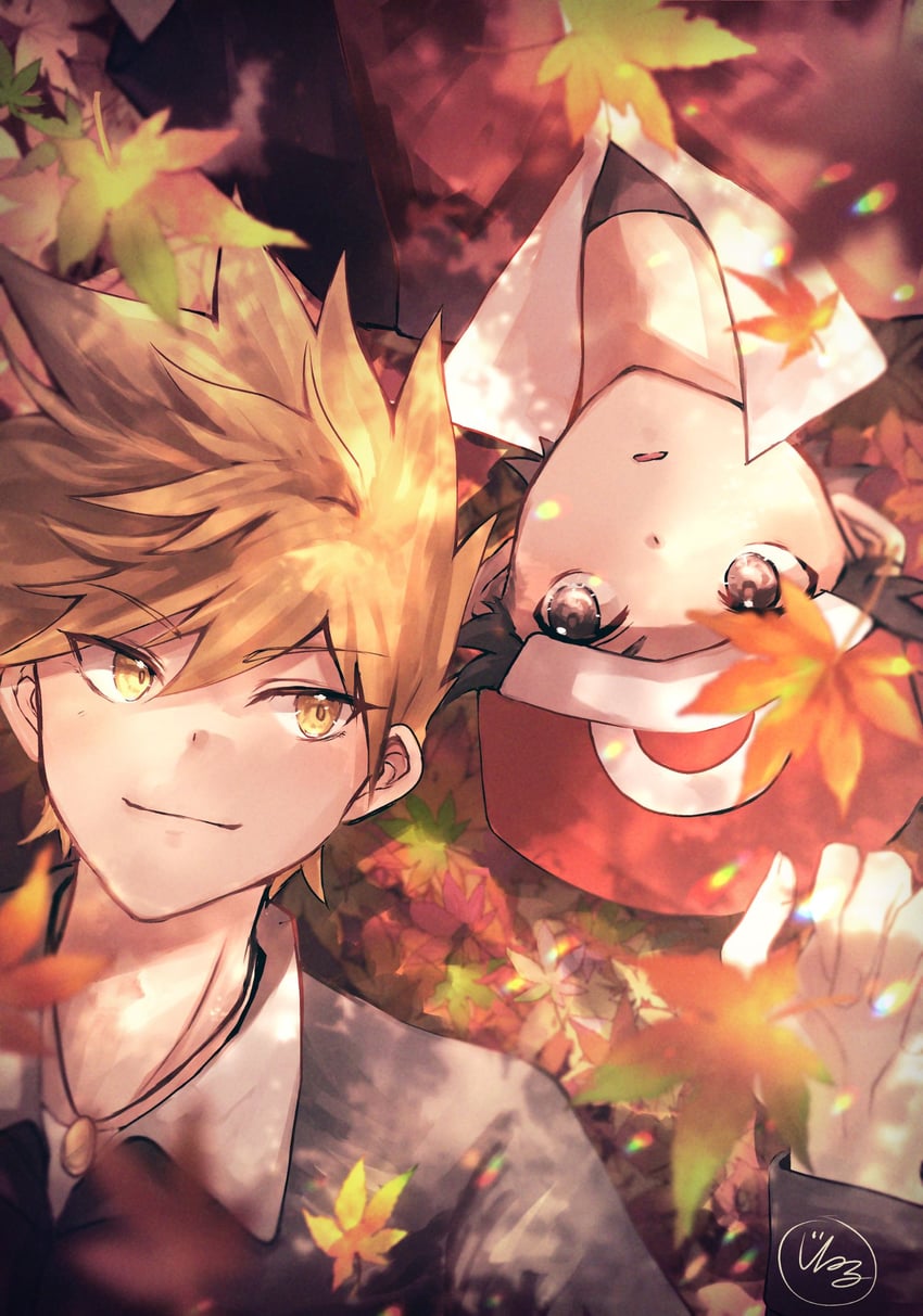 red and blue oak (pokemon and 1 more) drawn by shiruko_(s1ruko)