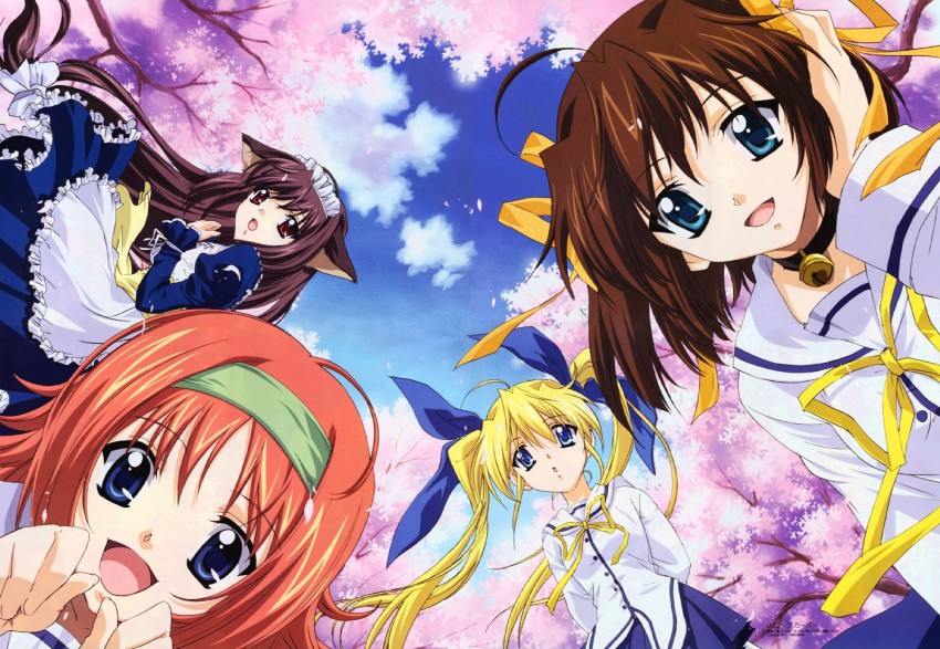 asakura nemu, yoshino sakura, amakase miharu, and sagisawa yoriko (megami magazine and 2 more)