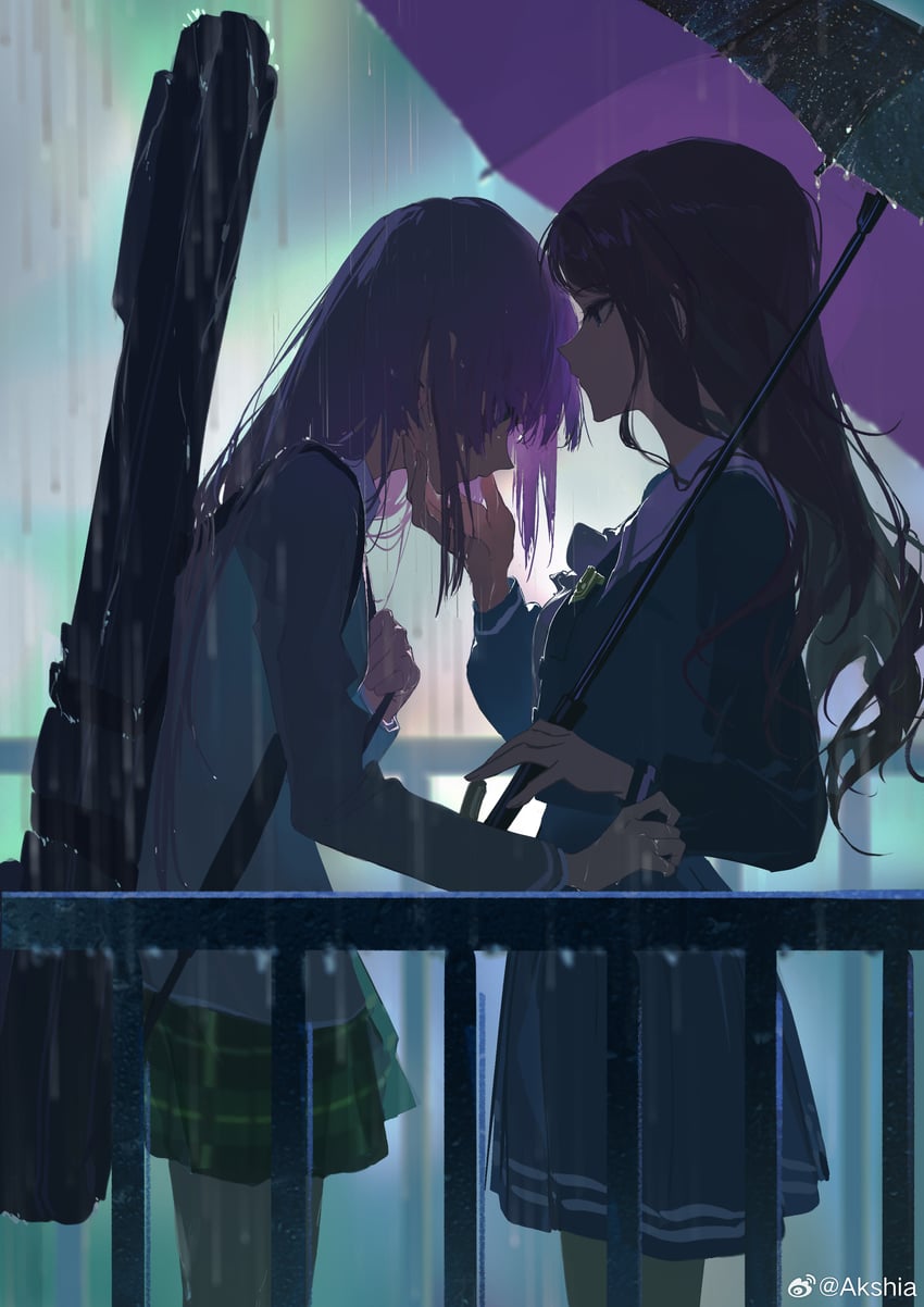 chihaya anon and nagasaki soyo (bang dream! and 1 more) drawn by akshia