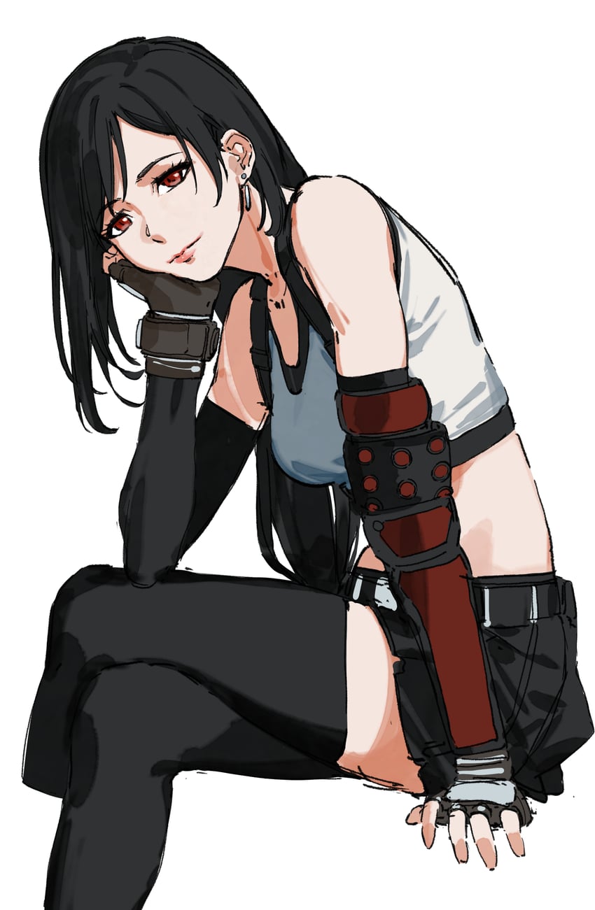 tifa lockhart (final fantasy and 2 more) drawn by zou_(pixiv16822216)