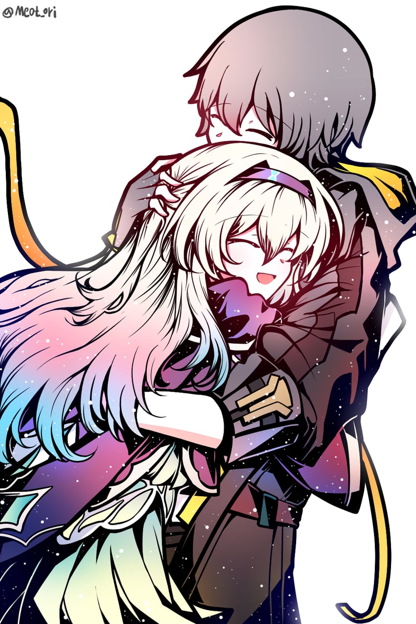 trailblazer, firefly, and caelus (honkai and 1 more) drawn by electronduck