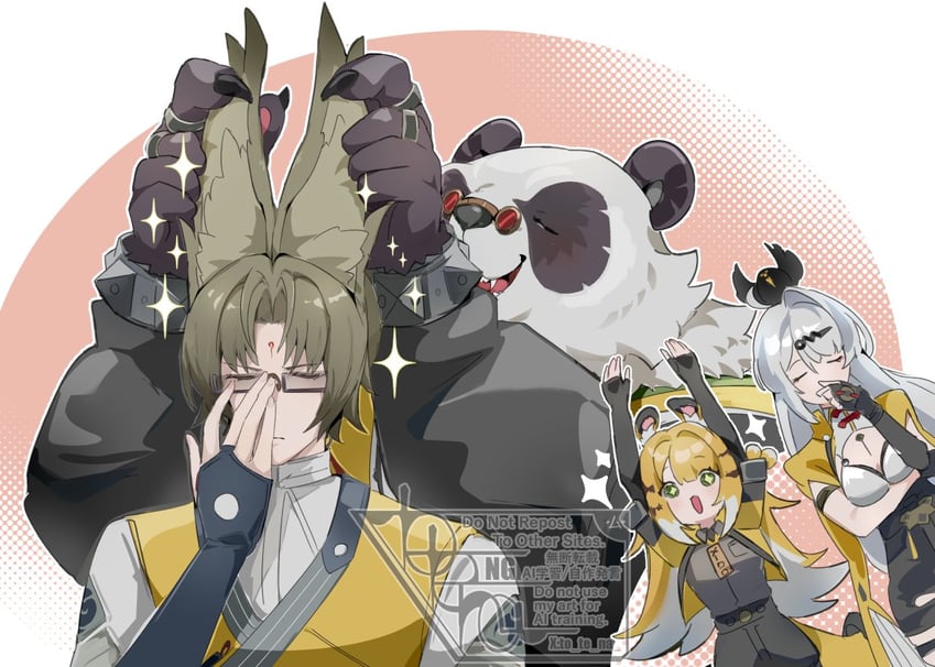 yixuan, ju fufu, pan yinhu, and ye shiyuan (zenless zone zero) drawn by to_te_na