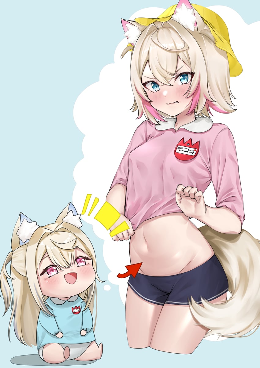 fuwawa abyssgard and mococo abyssgard (hololive and 1 more) drawn by seiji_kimoti