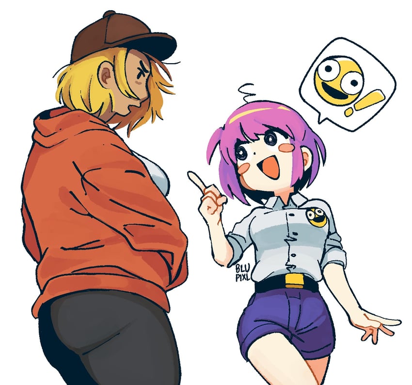 charlie dompler and pim pimling (smiling friends) drawn by blupixl