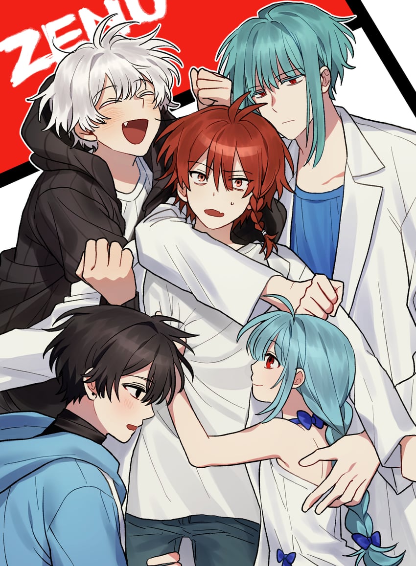 maeno aki, tsugino haru, ushirono fuyu, ushirono natsu, and haruno kochi (zeno) drawn by pt082zn