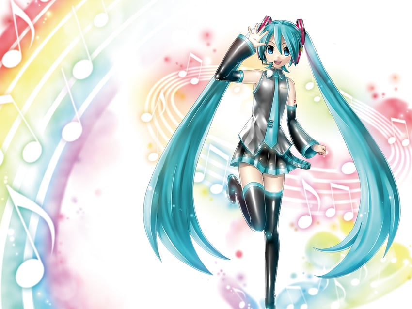 hatsune miku (vocaloid and 1 more) drawn by kei_(keigarou)