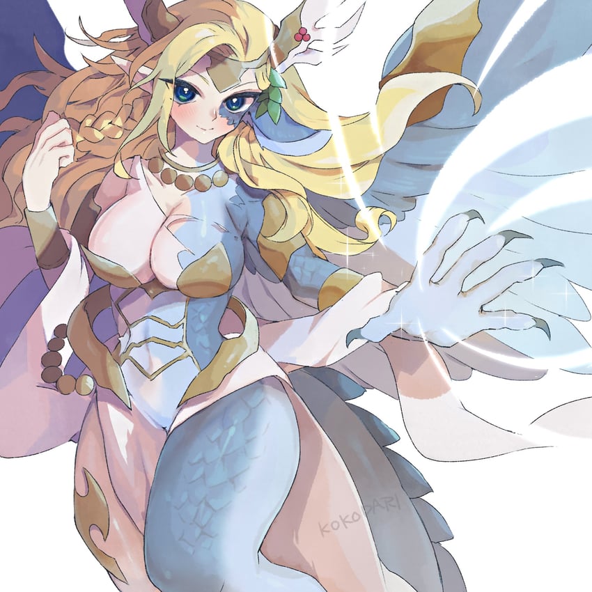 saffira queen of dragons and saffira dragon queen of the voiceless voice (yu-gi-oh!) drawn by kokodari