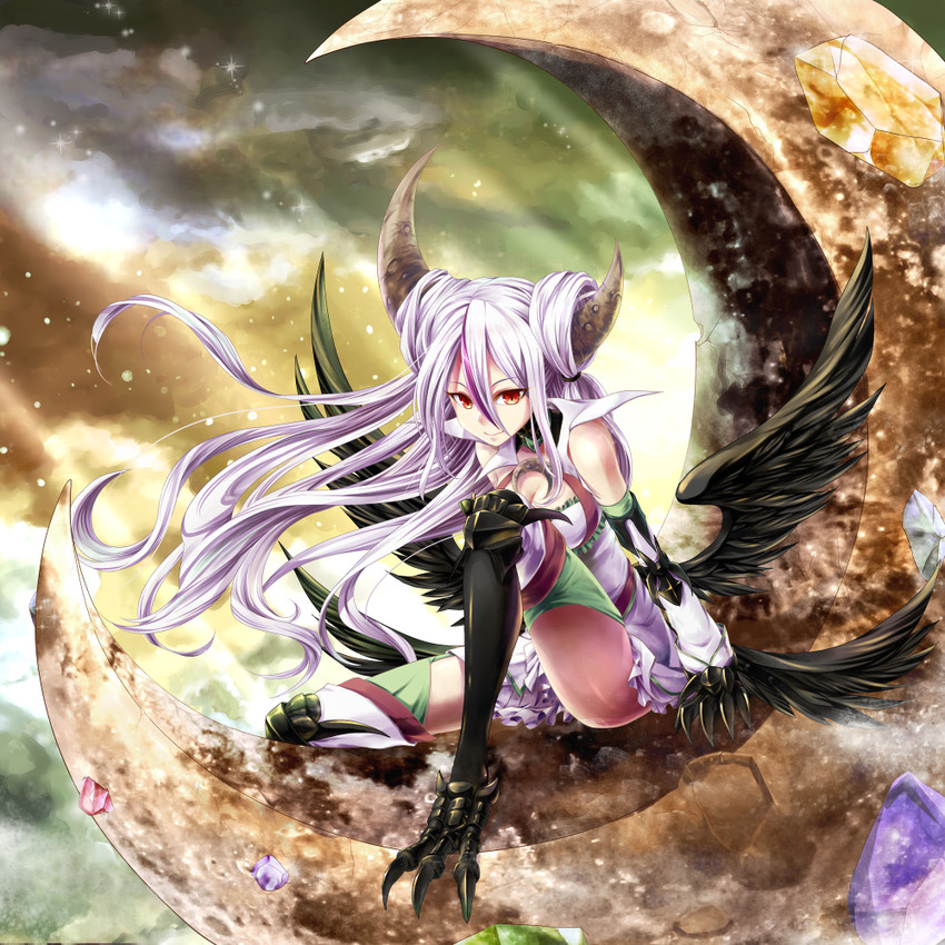 tsukuyomi (lord of vermilion and 1 more) drawn by yue_(lov_n_n)