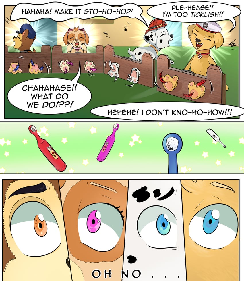chase, skye, and marshall (paw patrol) drawn by candyclumsy