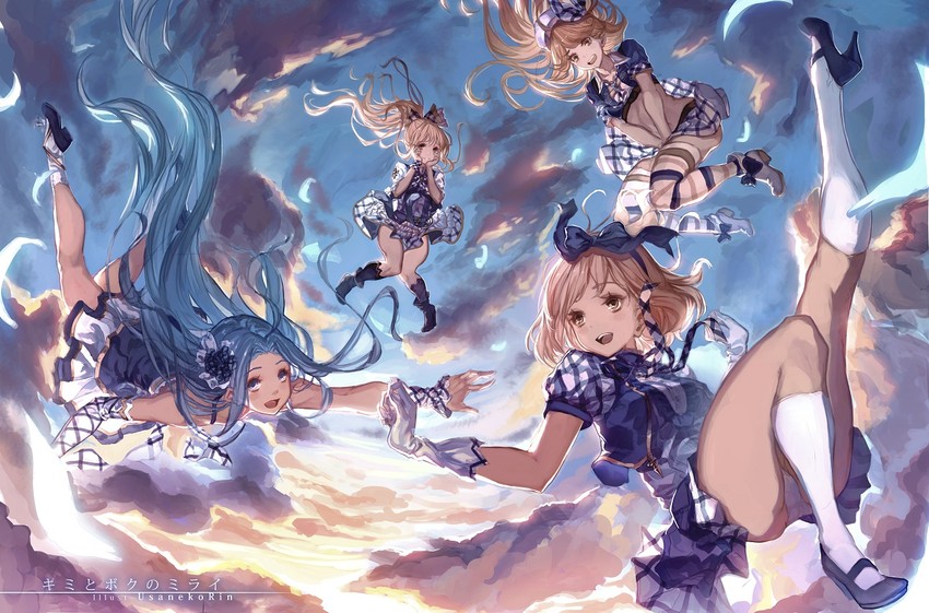 djeeta, lyria, vira, and mary (granblue fantasy) drawn by usanekorin