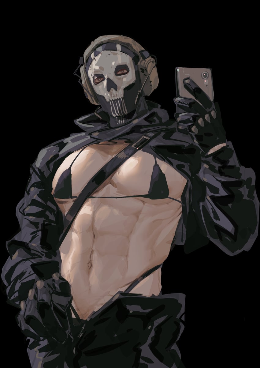 ghost (call of duty and 1 more) drawn by taocan_shisi_hao
