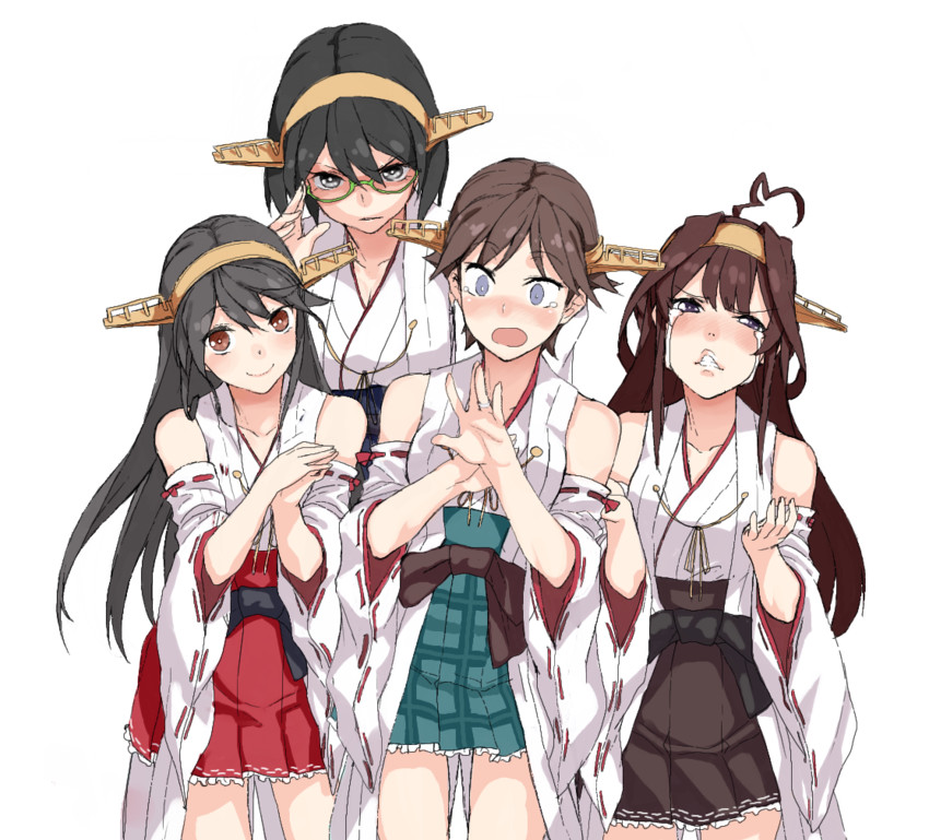 kongou, haruna, hiei, and kirishima (kantai collection) drawn by kirisato_itsuki