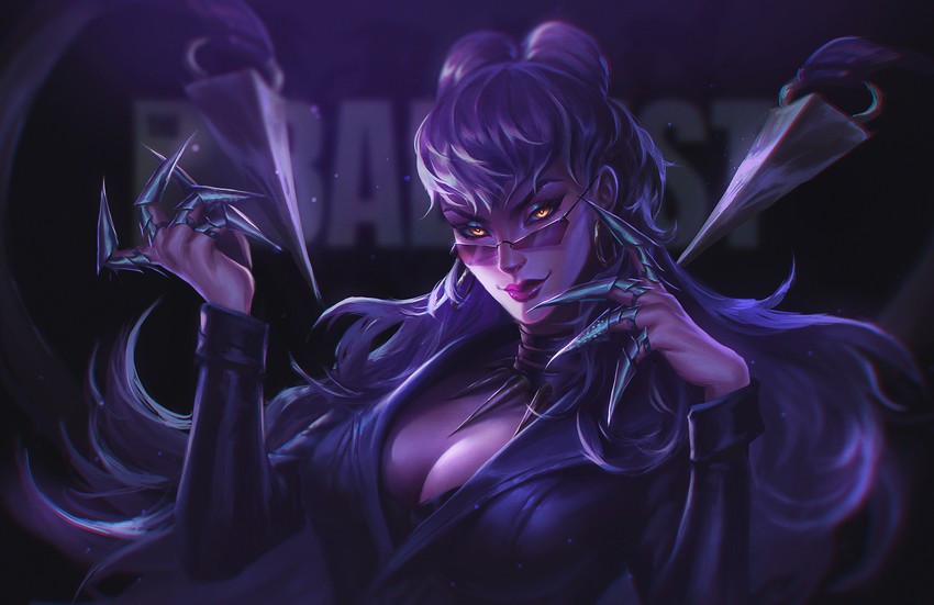 evelynn, k/da all out evelynn, and the baddest evelynn (league of legends) drawn by zoe_(crownsforkings)
