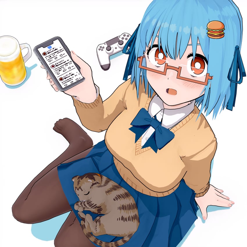 hamburger-chan (original) drawn by ivanhomage