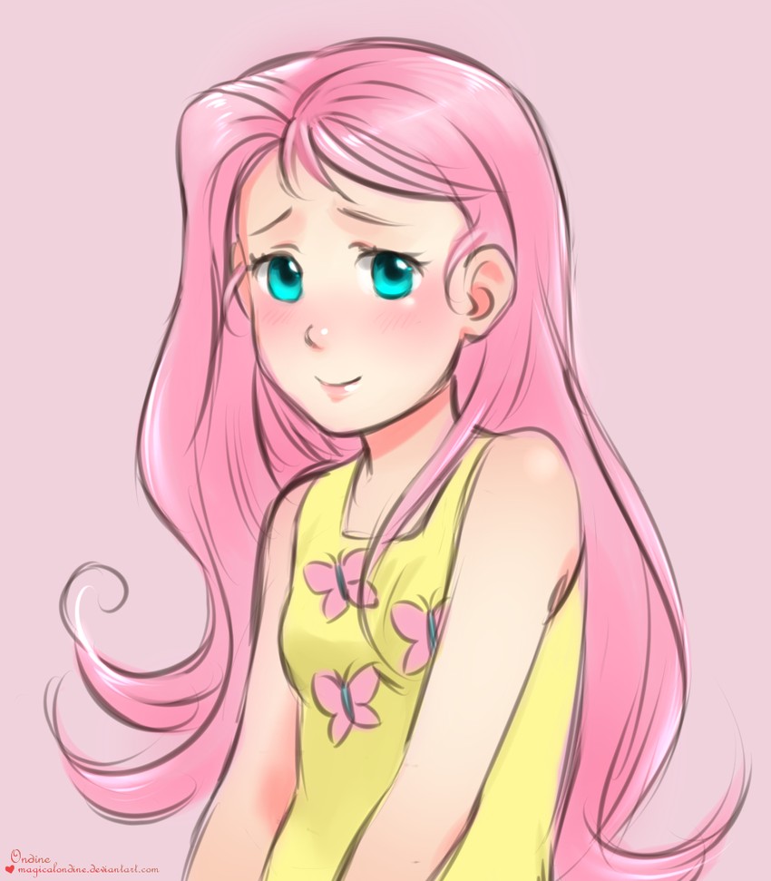fluttershy (my little pony and 1 more) drawn by roarke_(lavenderincubus)