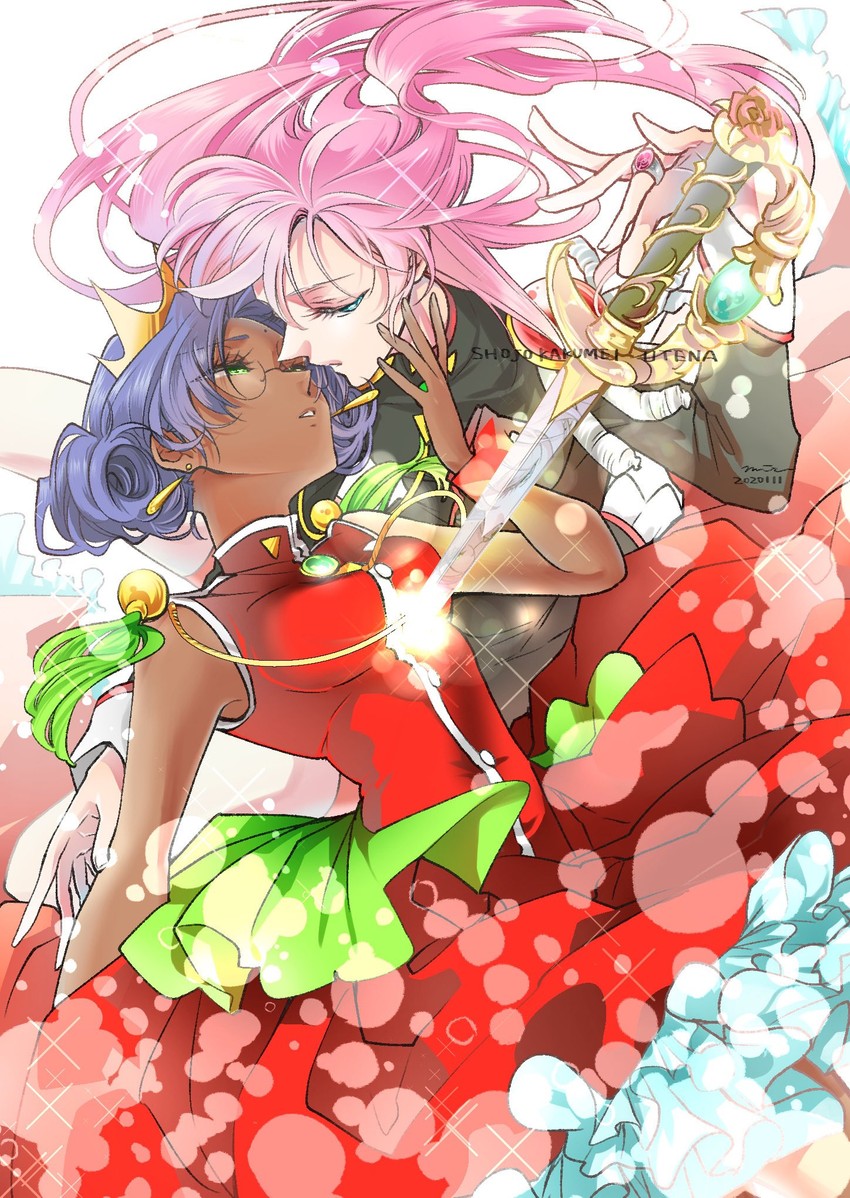 tenjou utena and himemiya anthy (shoujo kakumei utena) drawn by toumei328