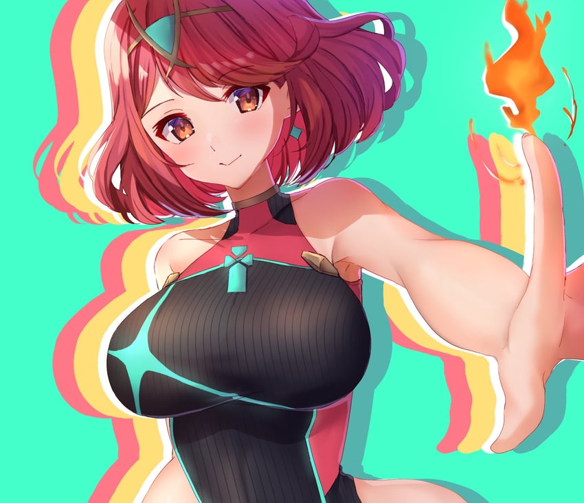 pyra (xenoblade chronicles and 1 more) drawn by edamameoka