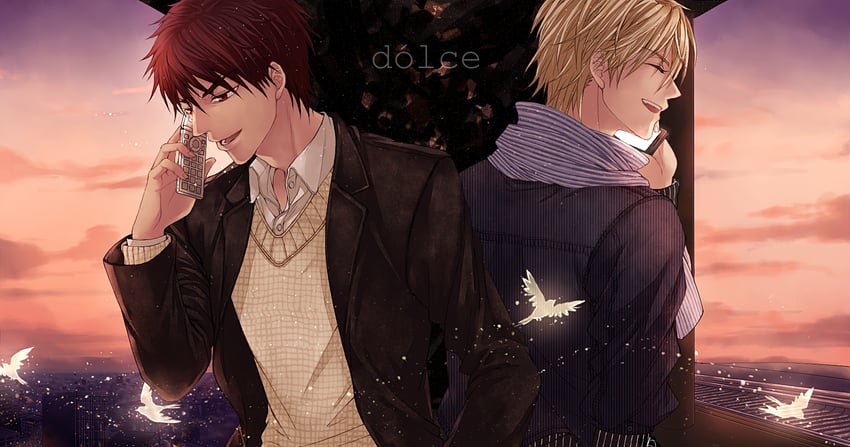 kise ryouta and kagami taiga (kuroko no basuke) drawn by lalatia-meai