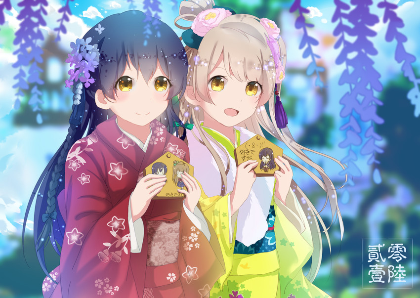 sonoda umi and minami kotori (love live! and 2 more) drawn by tsuki_yue-shushushu