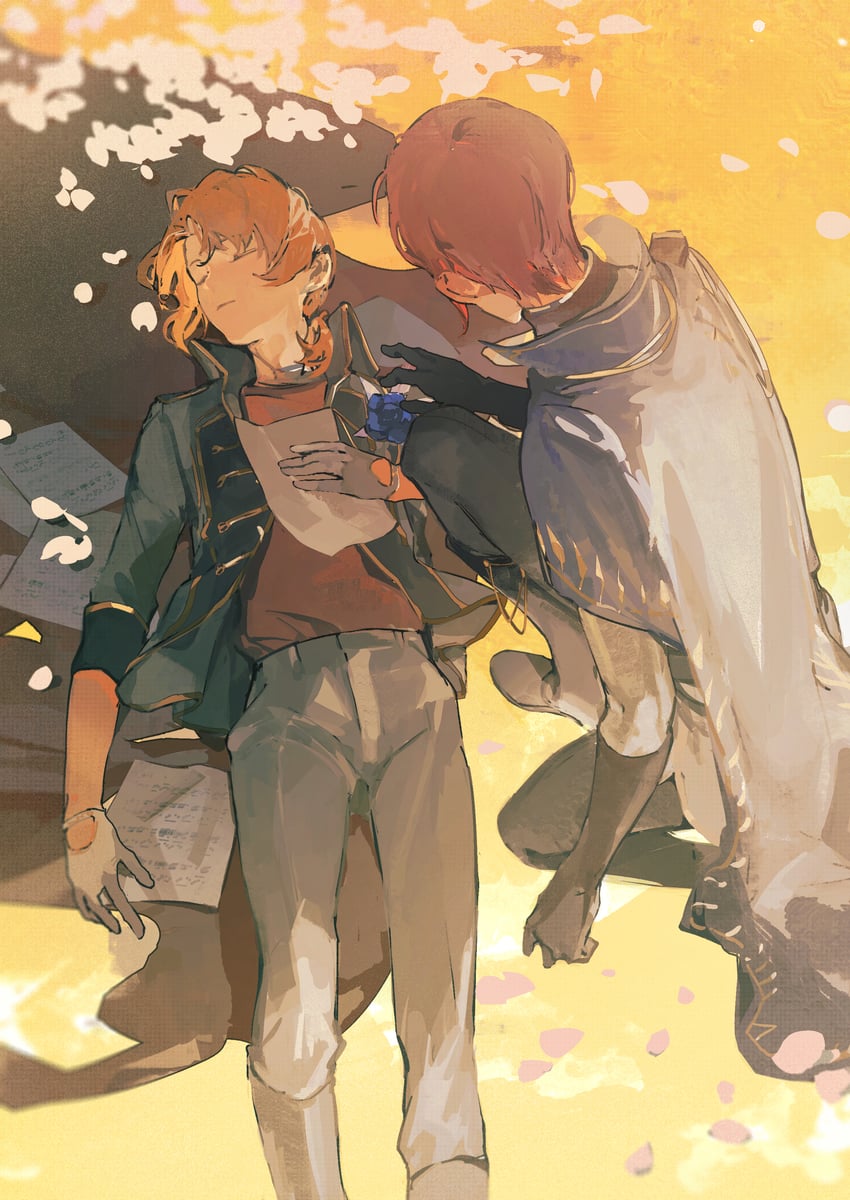 tsukinaga leo and suou tsukasa (ensemble stars!) drawn by shule_de_yu