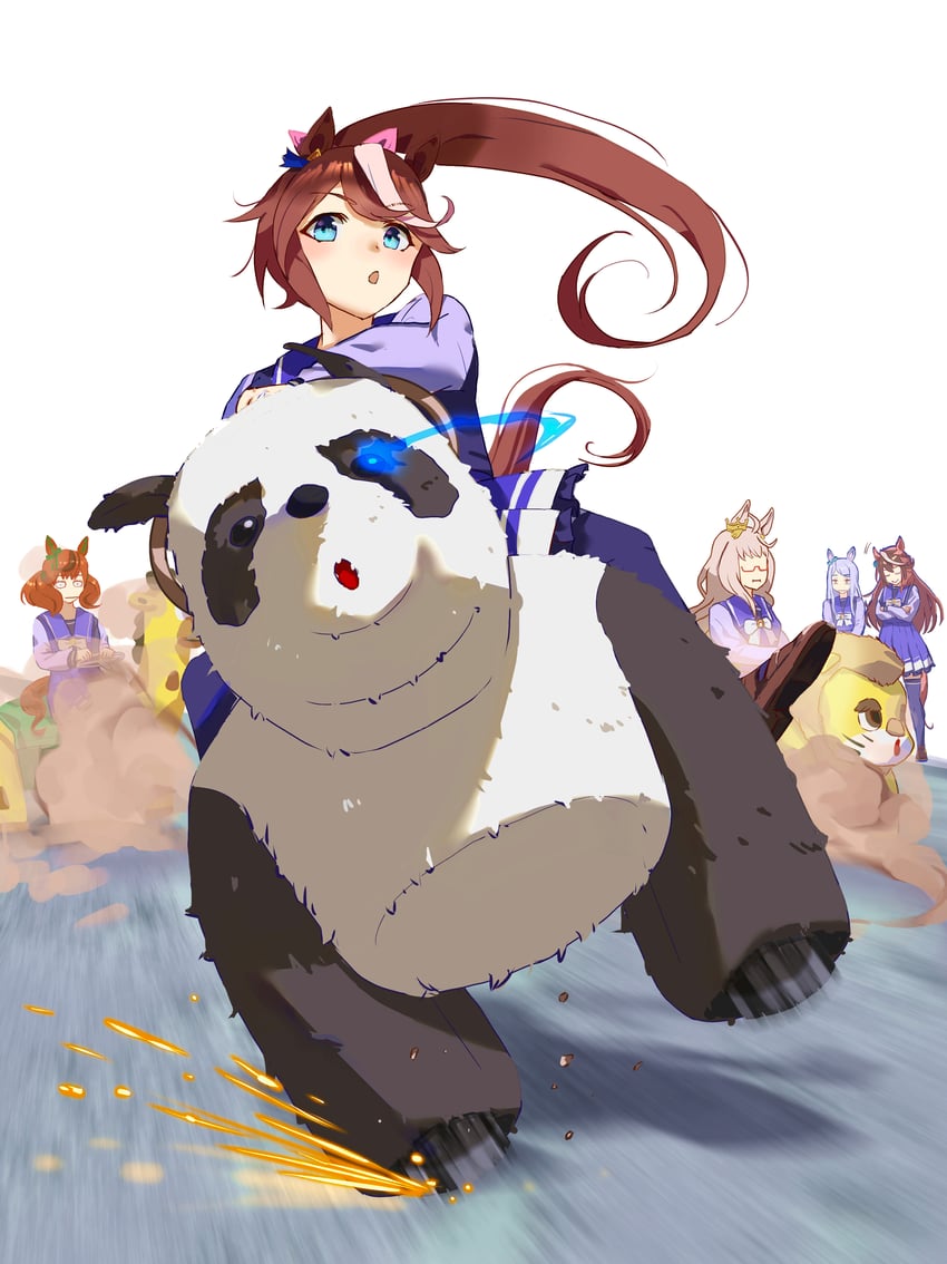 mejiro mcqueen, tokai teio, nice nature, symboli rudolf, and biwa hayahide (umamusume) drawn by no_uwazumi