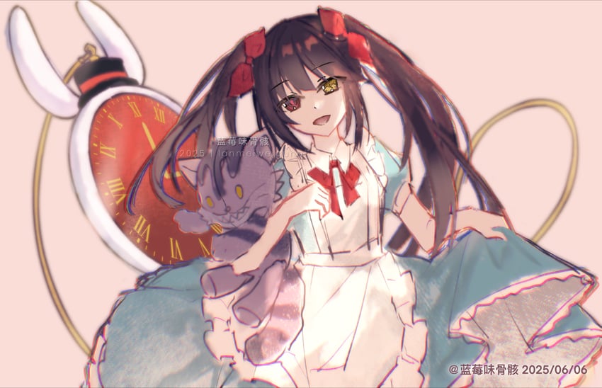 alice and tokisaki kurumi (date a live and 1 more) drawn by lanmeiweiguhai3