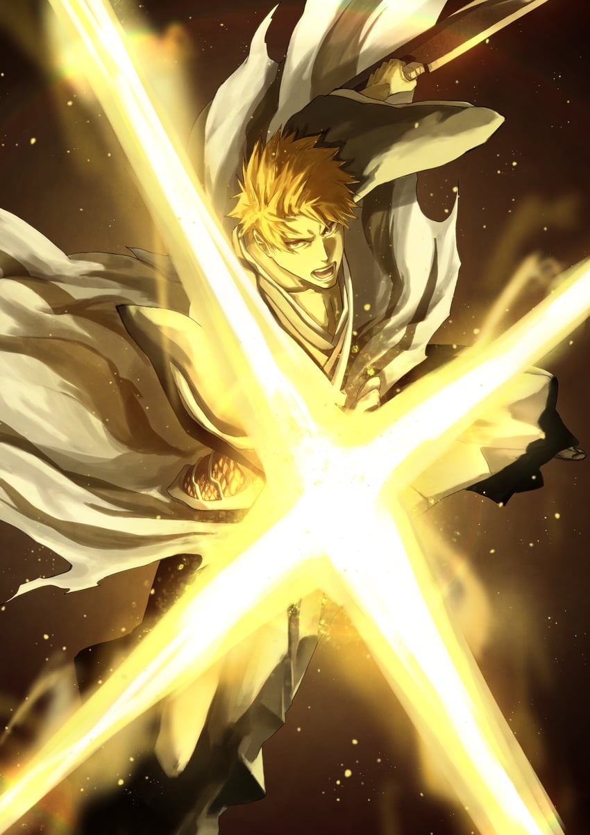 kurosaki ichigo (bleach and 1 more) drawn by mitarashi_(5333069)