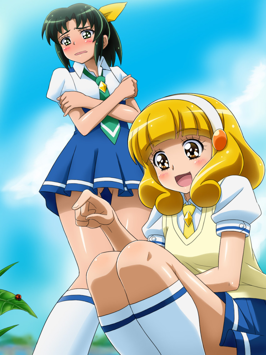 midorikawa nao and kise yayoi (precure and 1 more) drawn by mameshiba_(pixiv_59310)