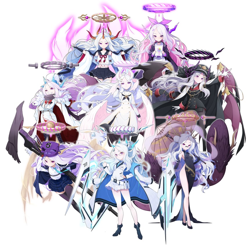 hina, hoshino, kisaki, noa, nagisa, and 2 more (blue archive) drawn by koflif