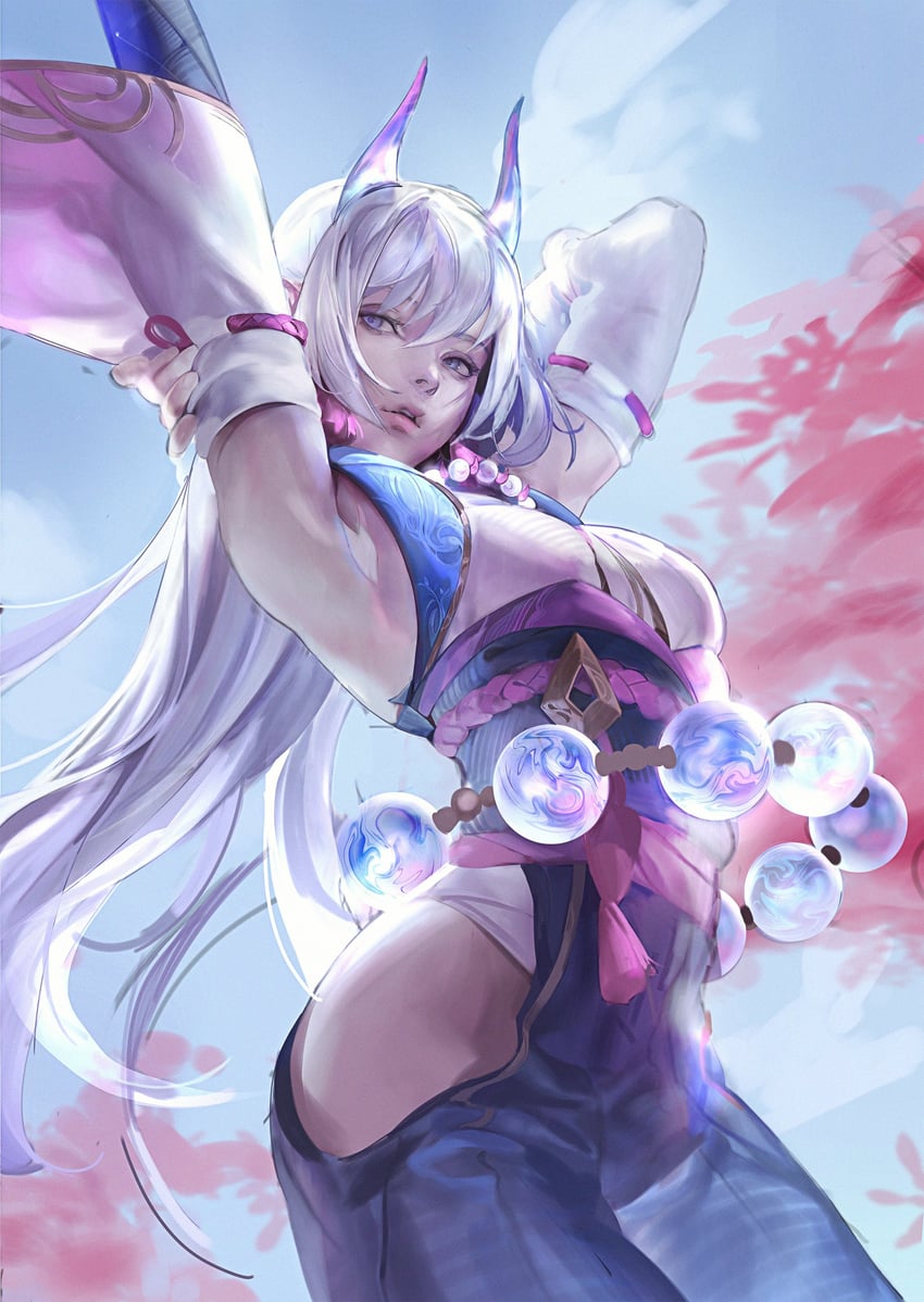 syndra and spirit blossom syndra (league of legends) drawn by kassian_art