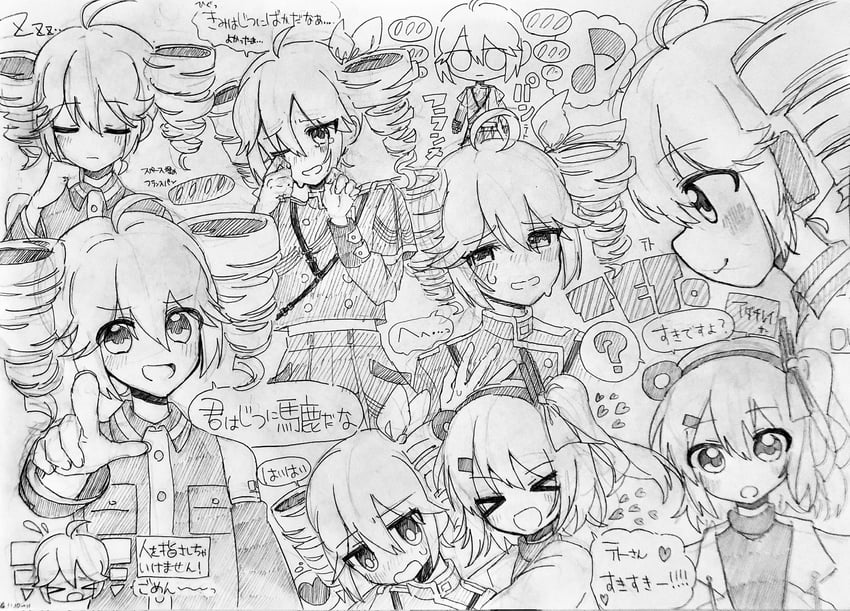 kasane teto and adachi rei (utau and 1 more) drawn by teteteto0