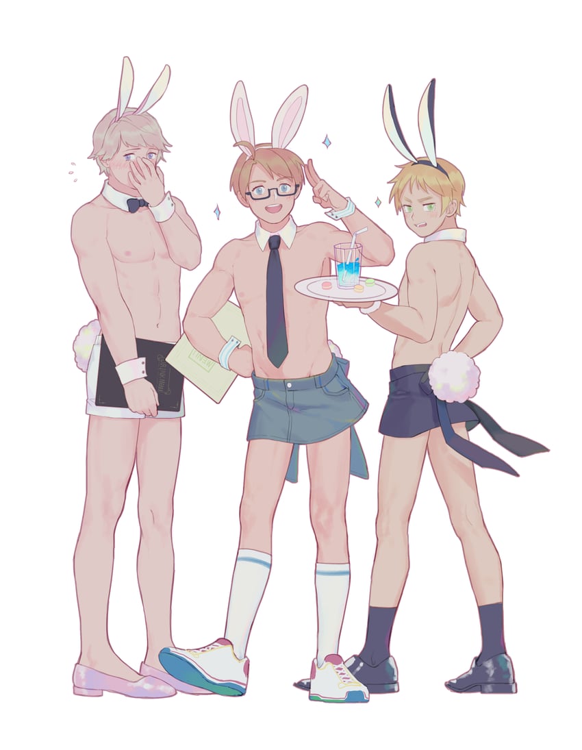 america, united kingdom, and russia (axis powers hetalia) drawn by huacai