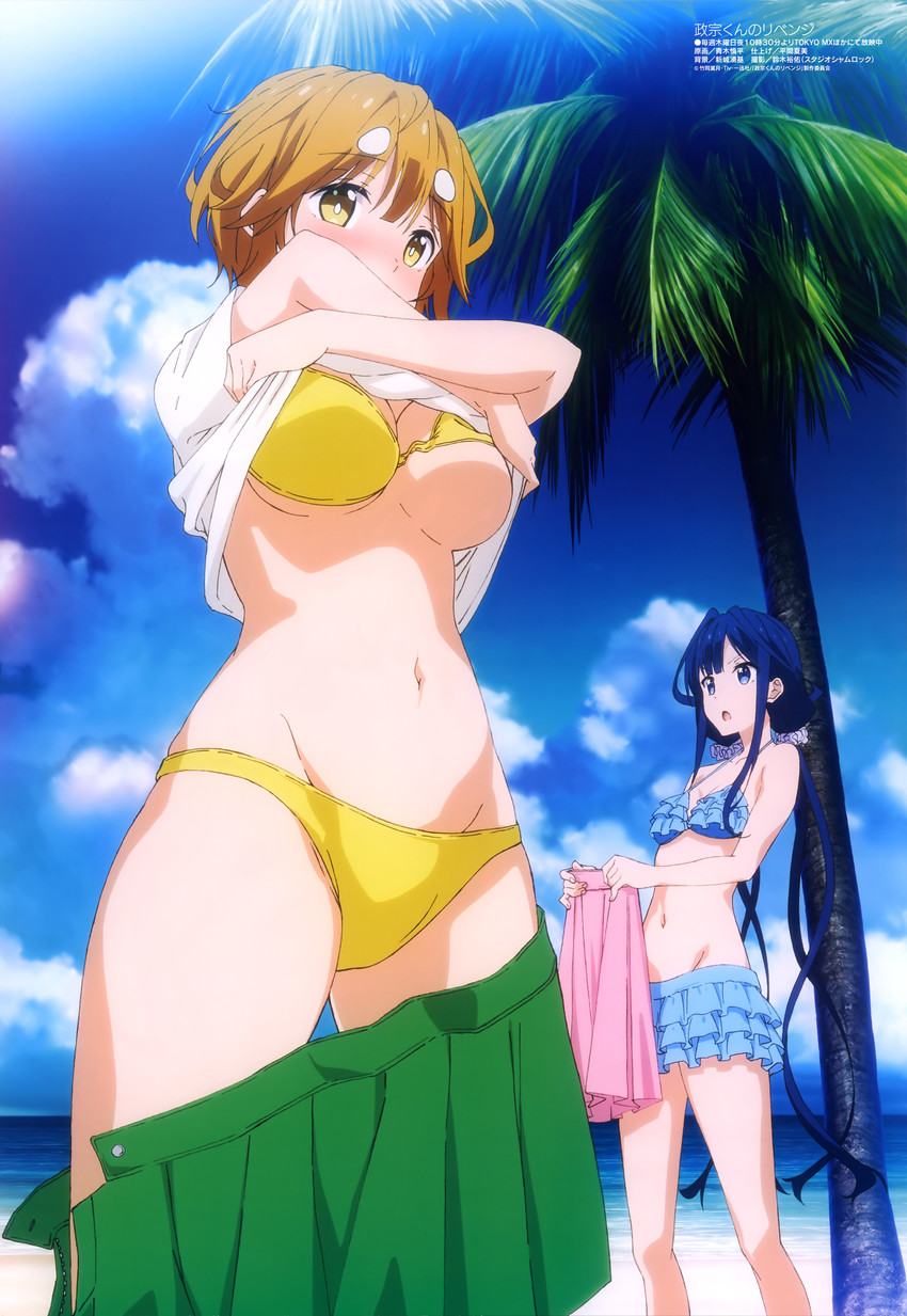 adagaki aki and koiwai yoshino (megami magazine and 1 more) drawn by aoki_shinpei_(animator)