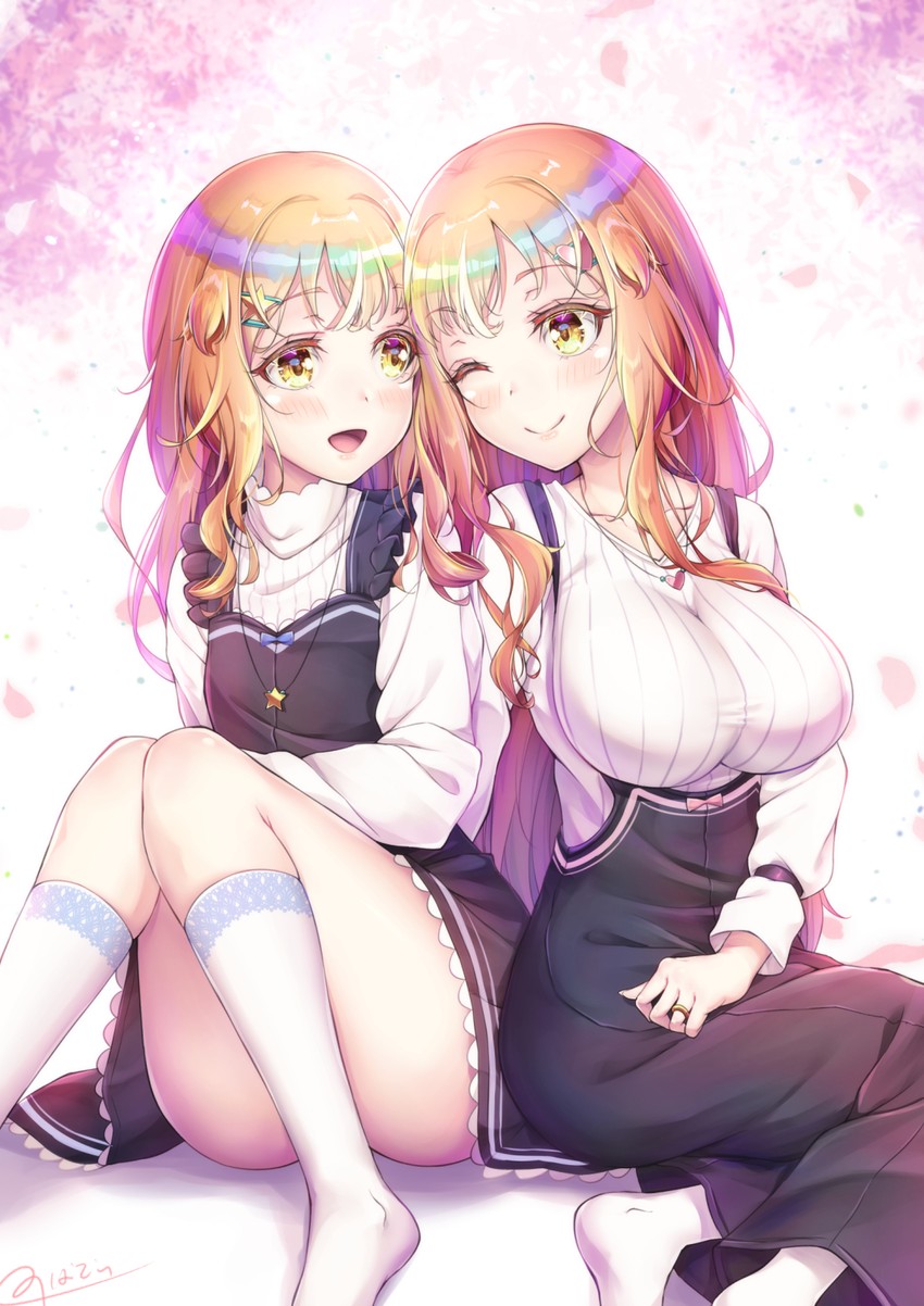 natsusora wakana and natsusora aona (original) drawn by novady