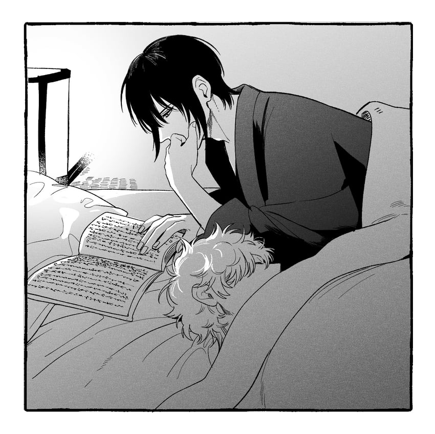 sakata gintoki and takasugi shinsuke (gintama) drawn by ryousuke_(tukr5384)