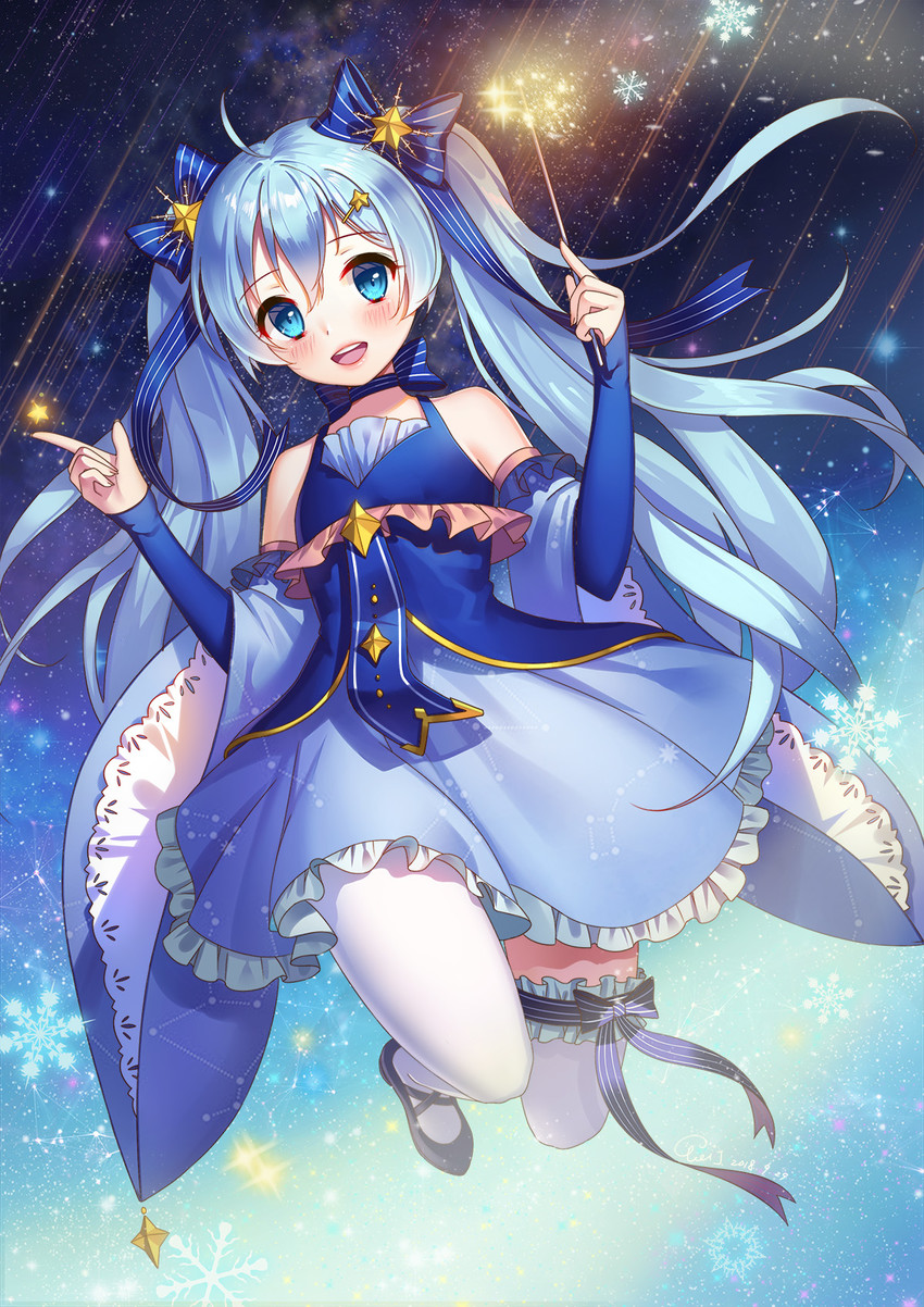 hatsune miku and yuki miku (vocaloid) drawn by mei_jiang_jiang