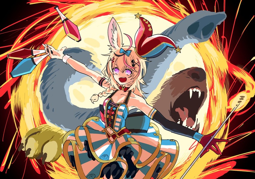 omaru polka (hololive and 1 more) drawn by mochizuki_maya