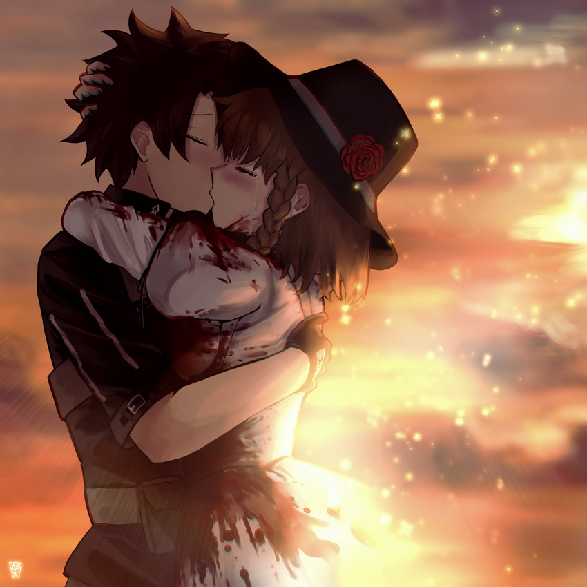 fujimaru ritsuka and charlotte corday (fate and 1 more) drawn by ootato