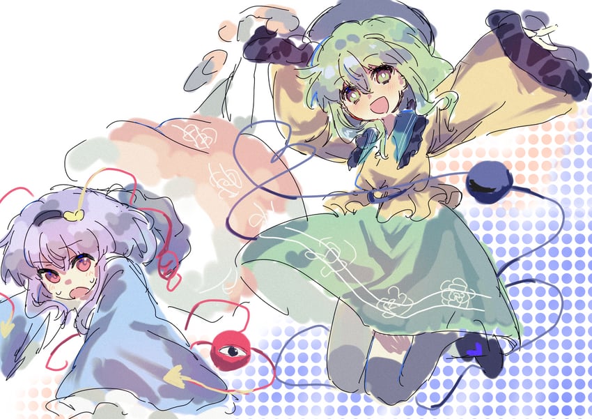 komeiji koishi and komeiji satori (touhou) drawn by huangdouliuhan