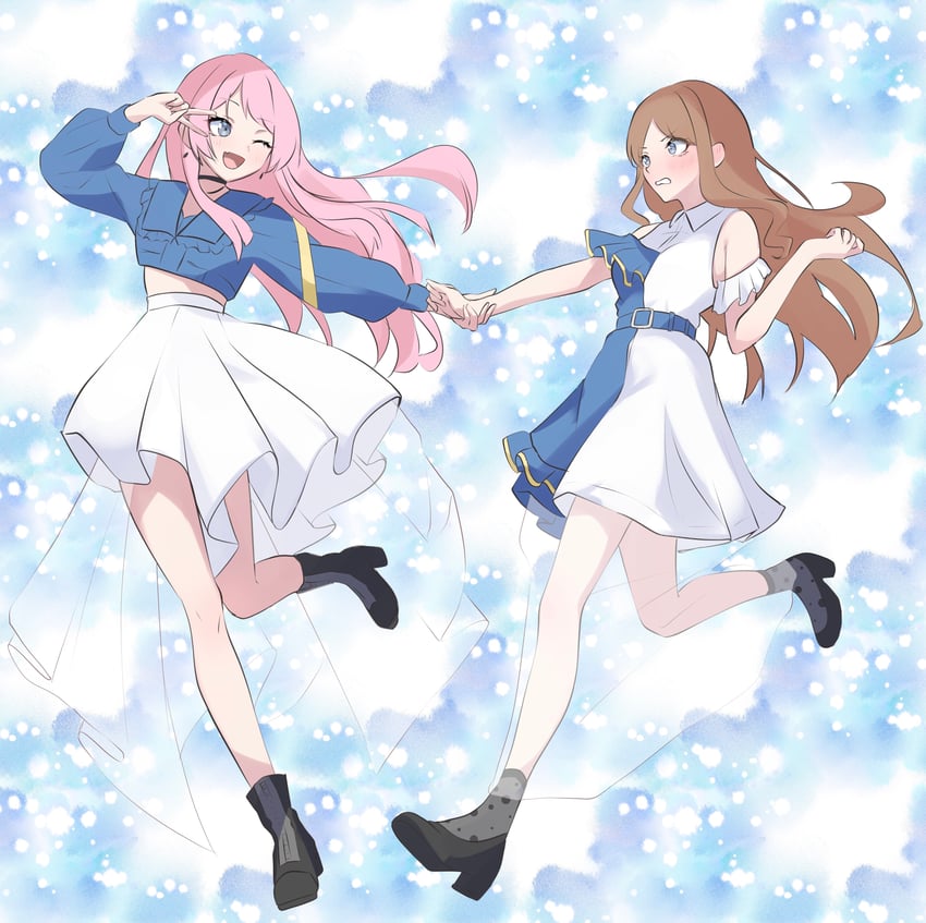 chihaya anon and nagasaki soyo (bang dream! and 1 more) drawn by houji_tea_latte