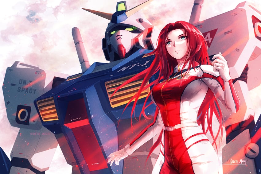 christina mackenzie and gundam alex (gundam and 1 more) drawn by rideth_mochi